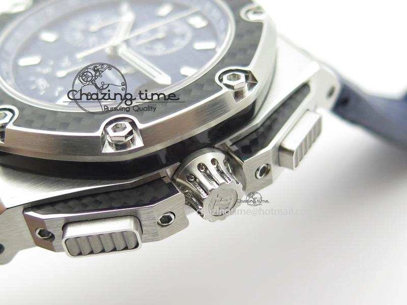 Royal Oak Offshore Juan Pablo Montoya JF Best Edition Blue Dial On Blue Leather Strap A2226