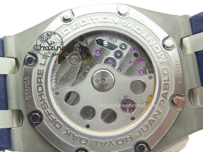 Royal Oak Offshore Juan Pablo Montoya JF Best Edition Blue Dial On Blue Leather Strap A2226