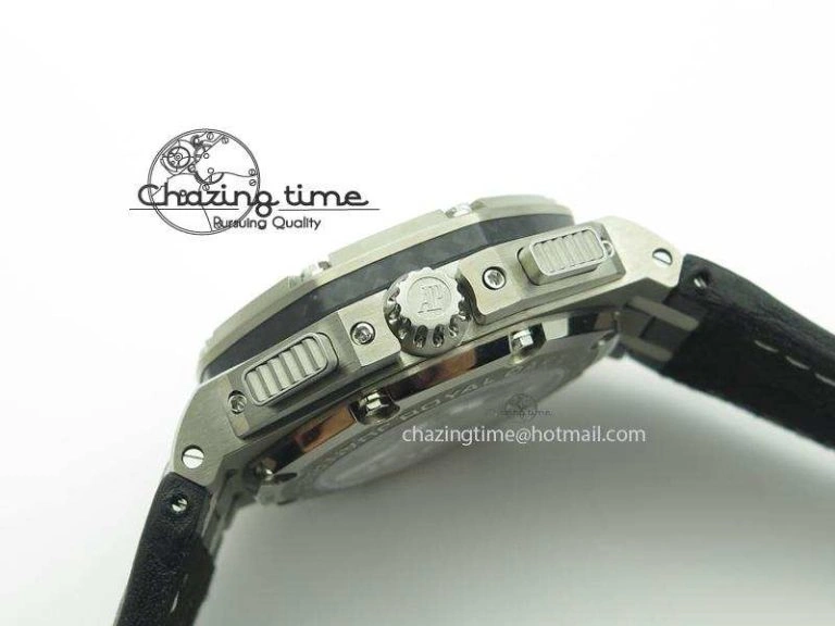 Royal Oak Offshore Juan Pablo Montoya JF Best Edition White Dial On Black Leather Strap A2226