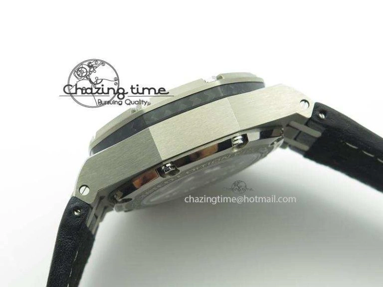Royal Oak Offshore Juan Pablo Montoya JF Best Edition White Dial On Black Leather Strap A2226