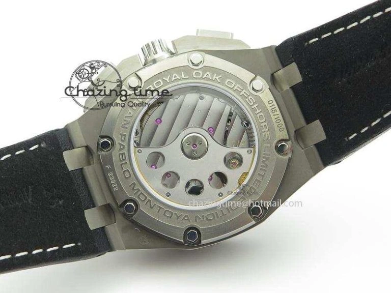 Royal Oak Offshore Juan Pablo Montoya JF Best Edition White Dial On Black Leather Strap A2226