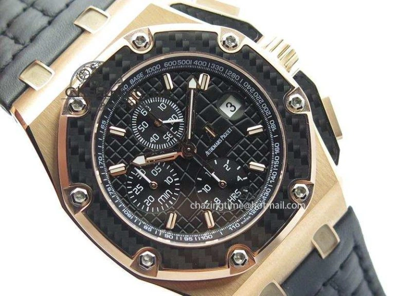 Royal Oak Offshore Juan Pablo Montoya RG JF Best Edition Black Dial On Black Leather Strap A2226
