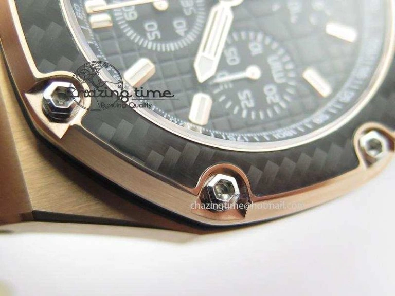Royal Oak Offshore Juan Pablo Montoya RG JF Best Edition Black Dial On Black Leather Strap A2226