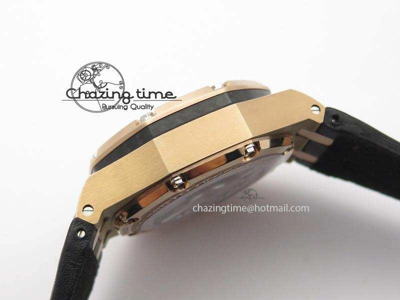 Royal Oak Offshore Juan Pablo Montoya RG JF Best Edition Black Dial On Black Leather Strap A2226