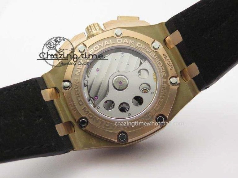 Royal Oak Offshore Juan Pablo Montoya RG JF Best Edition Black Dial On Black Leather Strap A2226