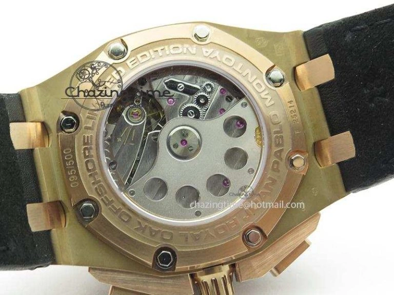 Royal Oak Offshore Juan Pablo Montoya RG JF Best Edition Black Dial On Black Leather Strap A2226