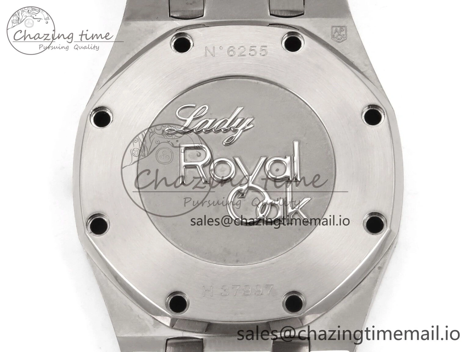 Royal Oak Offshore Ladies 33mm SS DRF Best Edition Pink Dial Diamonds Bezel on Pink Leather Strap ETA Quartz
