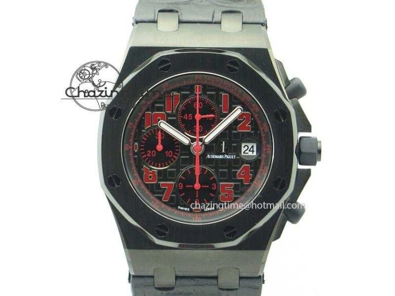 Royal Oak Offshore “Las Vegas” JF Best Edition On Black Leather Strap A7750