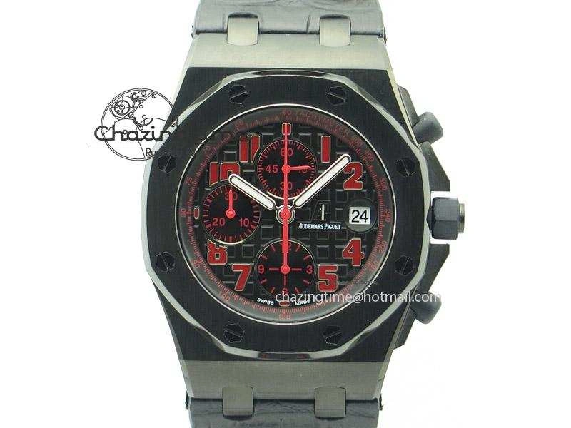 Royal Oak Offshore “Las Vegas” JF Best Edition On Black Leather Strap A7750