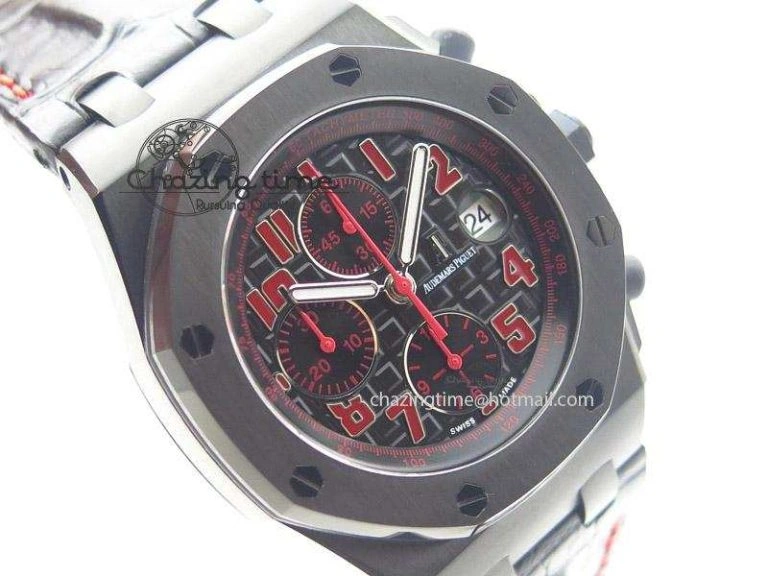 Royal Oak Offshore “Las Vegas” JF Best Edition On Black Leather Strap A7750