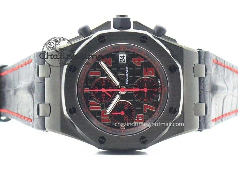 Royal Oak Offshore “Las Vegas” JF Best Edition On Black Leather Strap A7750