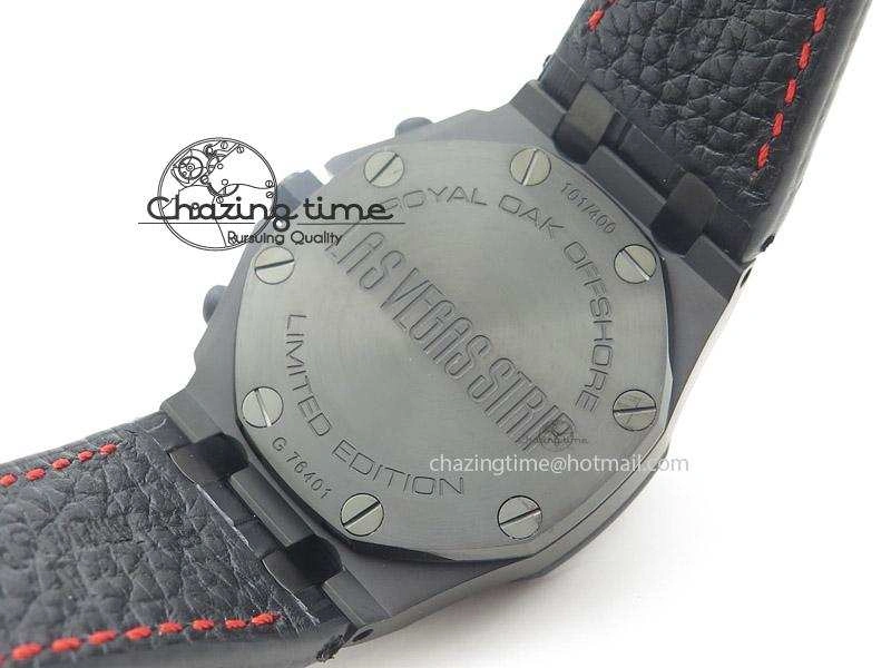 Royal Oak Offshore “Las Vegas” JF Best Edition On Black Leather Strap A7750