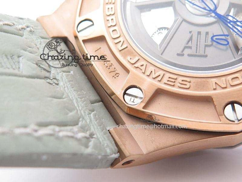 Royal Oak Offshore LeBron James Cermet Bezel JF Best Edition On Leather Strap A3126 (Free Rubber Strap)