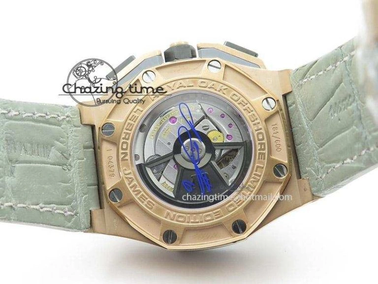 Royal Oak Offshore LeBron James Cermet Bezel JF Best Edition On Leather Strap A3126 (Free Rubber Strap)