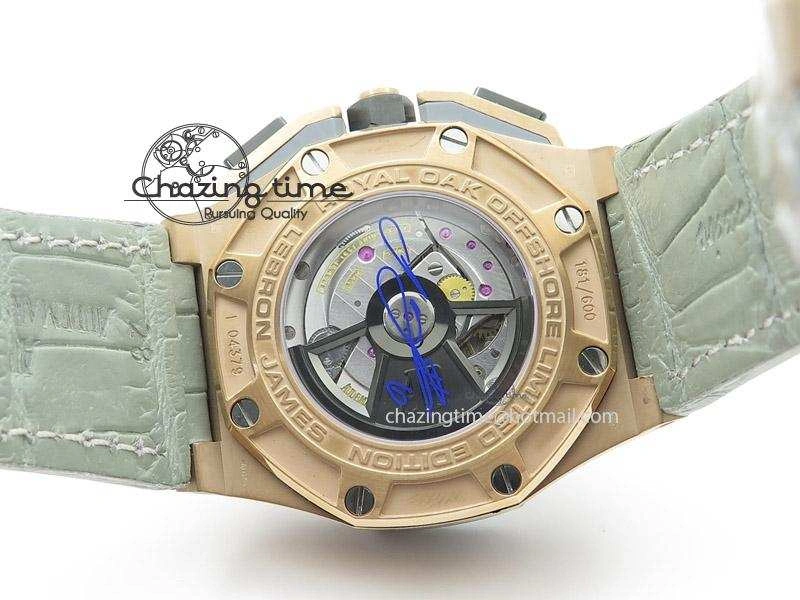 Royal Oak Offshore LeBron James Cermet Bezel JF Best Edition On Leather Strap A3126 (Free Rubber Strap)