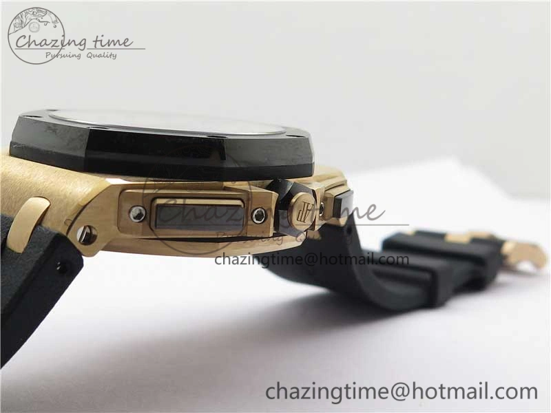 Royal Oak Offshore Pride Of Germany 44mm RG JF 1:1 Best Edition on Rubber Strap A3126 w  Cyclops and DW Mod V2