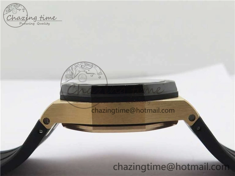 Royal Oak Offshore Pride Of Germany 44mm RG JF 1:1 Best Edition on Rubber Strap A3126 w  Cyclops and DW Mod V2