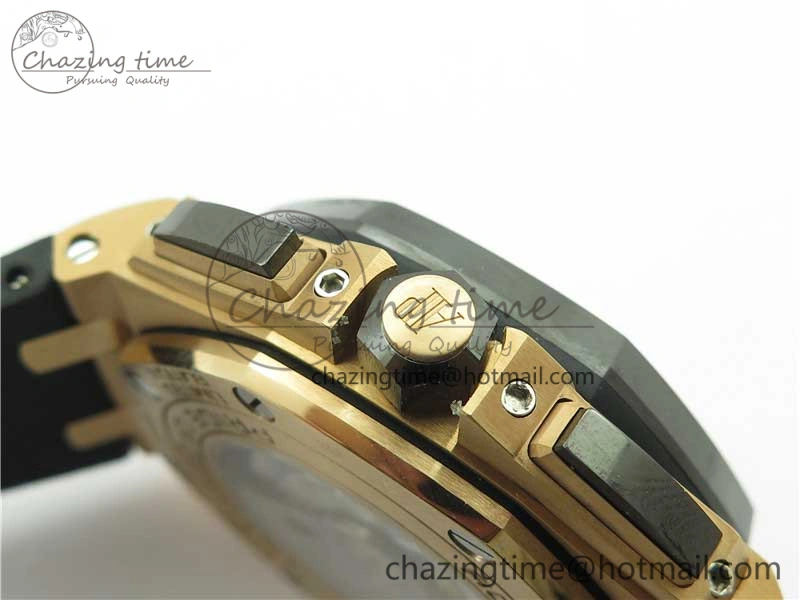 Royal Oak Offshore Pride Of Germany 44mm RG JF 1:1 Best Edition on Rubber Strap A3126 w  Cyclops and DW Mod V2