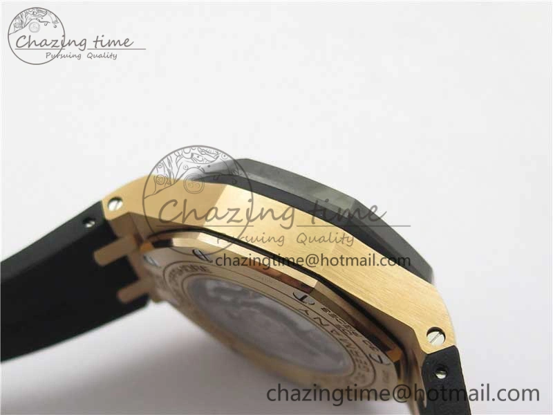 Royal Oak Offshore Pride Of Germany 44mm RG JF 1:1 Best Edition on Rubber Strap A3126 w  Cyclops and DW Mod V2