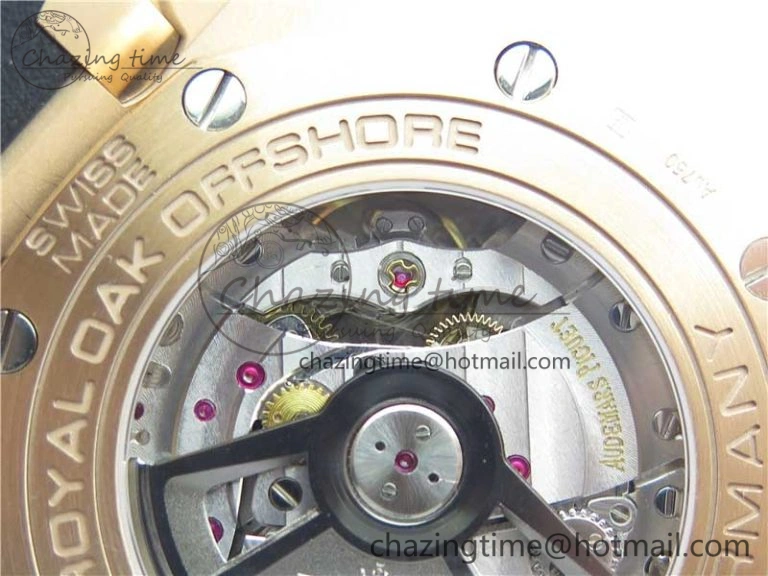 Royal Oak Offshore Pride Of Germany 44mm RG JF 1:1 Best Edition on Rubber Strap A3126 w  Cyclops and DW Mod V2