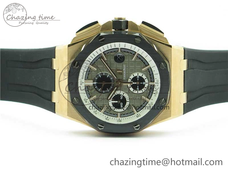 Royal Oak Offshore Pride Of Germany 44mm RG JF 1:1 Best Edition on Rubber Strap A3126 w  Cyclops and DW Mod V2