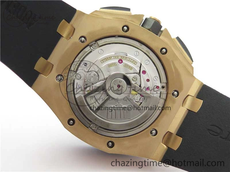 Royal Oak Offshore Pride Of Germany 44mm RG JF 1:1 Best Edition on Rubber Strap A3126 w  Cyclops and DW Mod V2