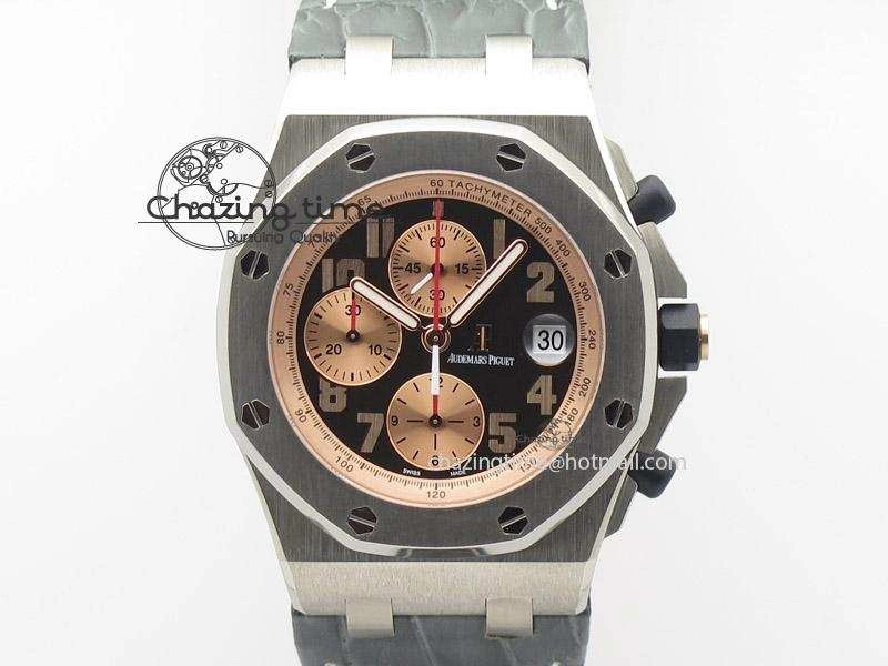 Royal Oak Offshore “Pride of Indonesia” JF Best Edition On Grey Leather Strap A7750