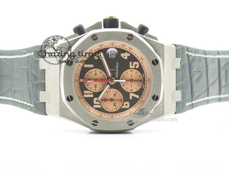 Royal Oak Offshore “Pride of Indonesia” JF Best Edition On Grey Leather Strap A7750