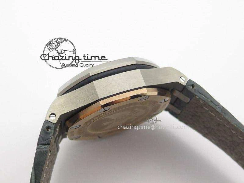 Royal Oak Offshore “Pride of Indonesia” JF Best Edition On Grey Leather Strap A7750