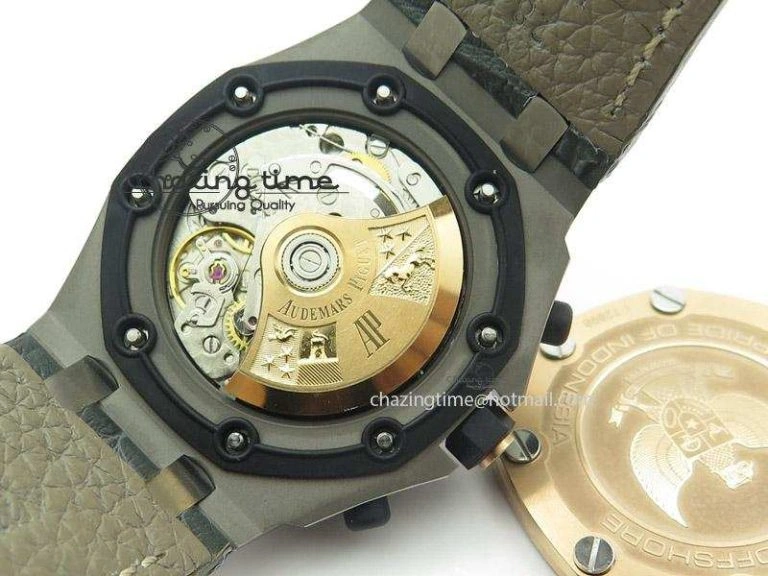 Royal Oak Offshore “Pride of Indonesia” JF Best Edition On Grey Leather Strap A7750