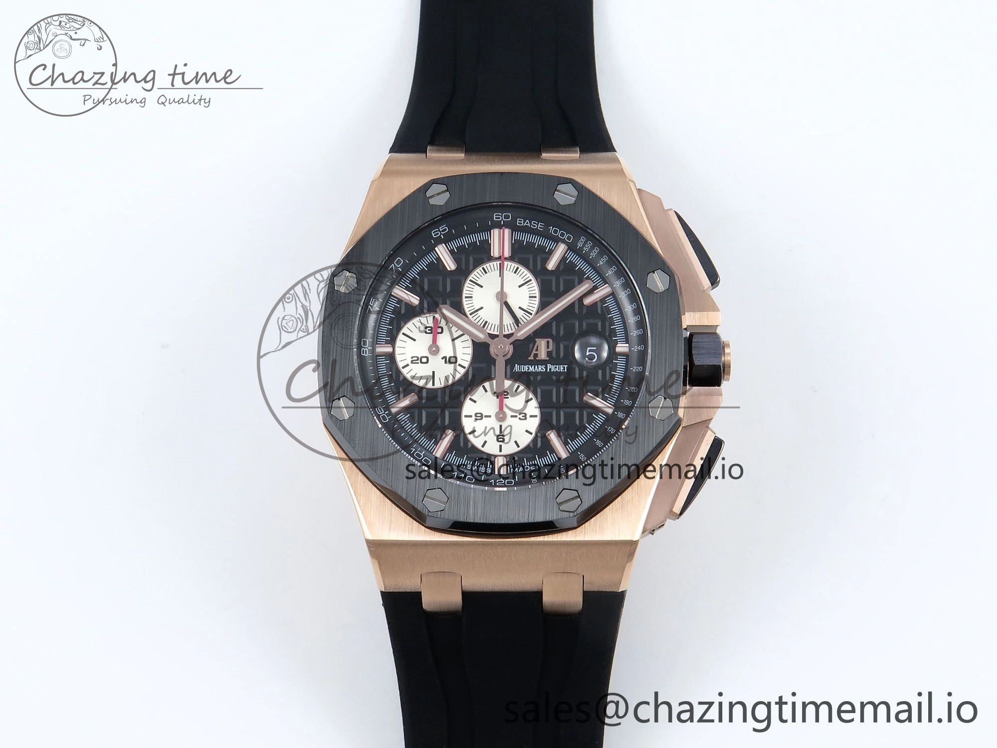 Royal Oak Offshore RG APF Best Edition Black White Dial on Black Rubber Strap A3126