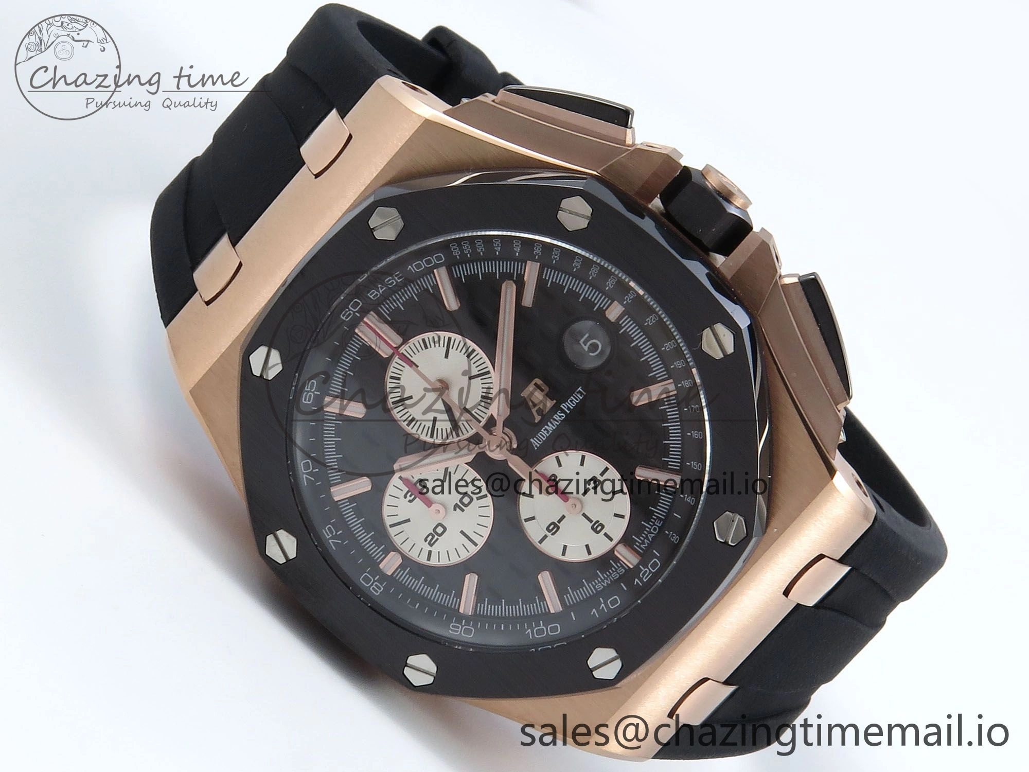 Royal Oak Offshore RG APF Best Edition Black White Dial on Black Rubber Strap A3126