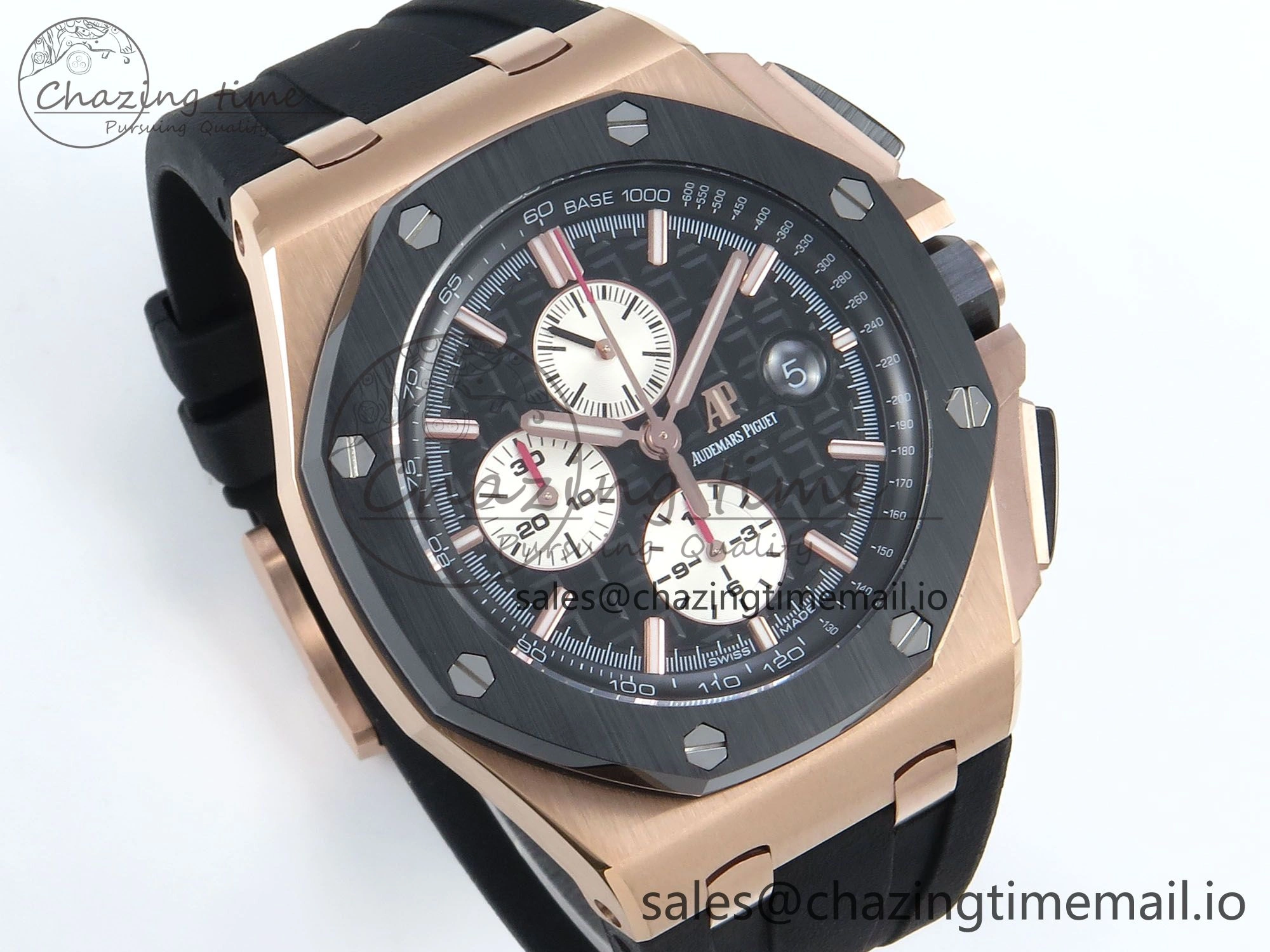 Royal Oak Offshore RG APF Best Edition Black White Dial on Black Rubber Strap A3126