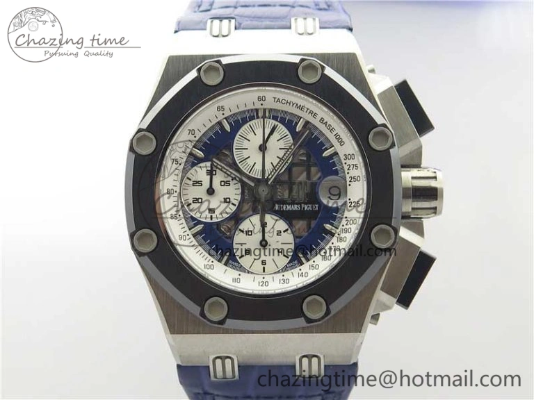 Royal Oak Offshore Ruben Barrichello II JF Best Edition Blue Dial on Blue Leather Strap A3126 V2