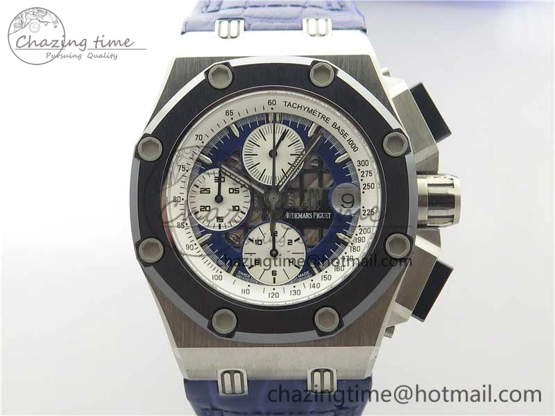 Royal Oak Offshore Ruben Barrichello II JF Best Edition Blue Dial on Blue Leather Strap A3126 V2