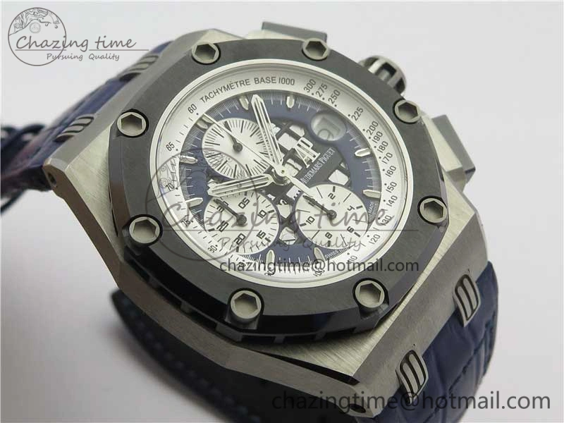 Royal Oak Offshore Ruben Barrichello II JF Best Edition Blue Dial on Blue Leather Strap A3126 V2