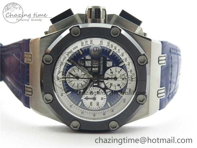 Royal Oak Offshore Ruben Barrichello II JF Best Edition Blue Dial on Blue Leather Strap A3126 V2