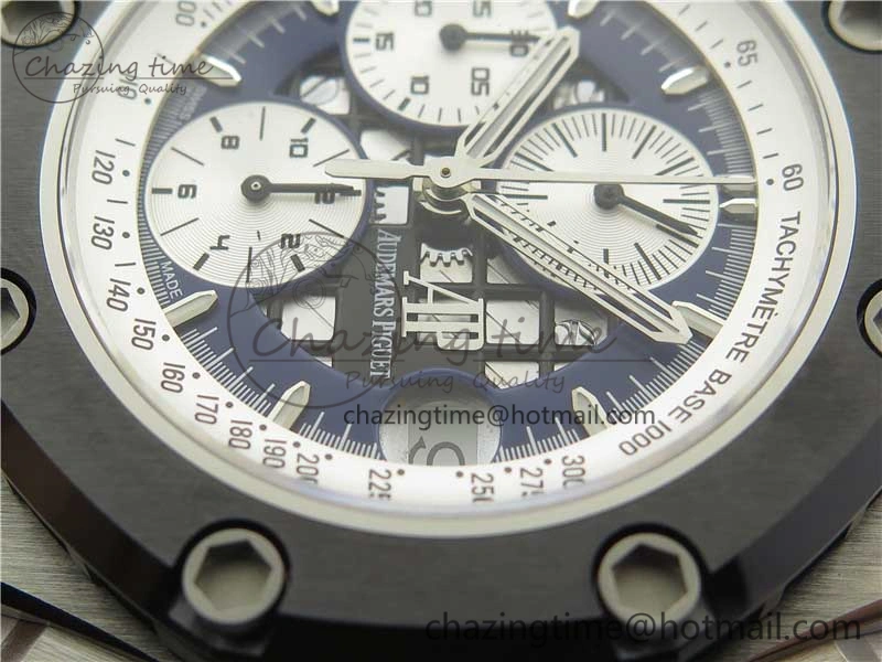Royal Oak Offshore Ruben Barrichello II JF Best Edition Blue Dial on Blue Leather Strap A3126 V2