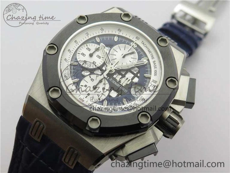 Royal Oak Offshore Ruben Barrichello II JF Best Edition Blue Dial on Blue Leather Strap A3126 V2