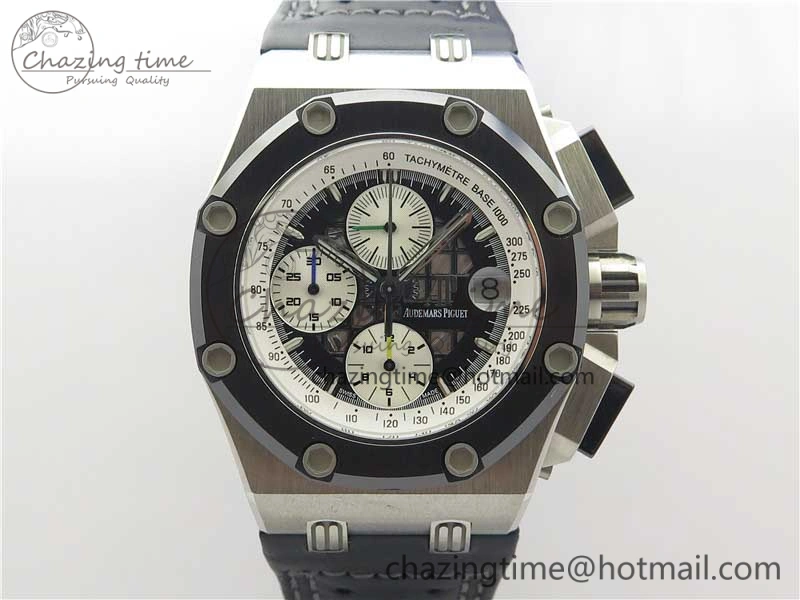 Royal Oak Offshore Ruben Barrichello II JF Best Edition Skeleton Dial on Black Leather Strap A3126 V2