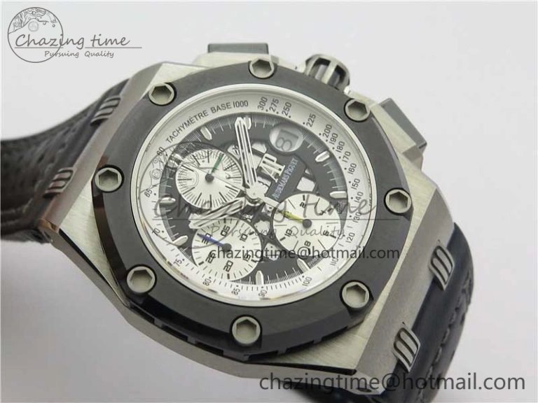 Royal Oak Offshore Ruben Barrichello II JF Best Edition Skeleton Dial on Black Leather Strap A3126 V2