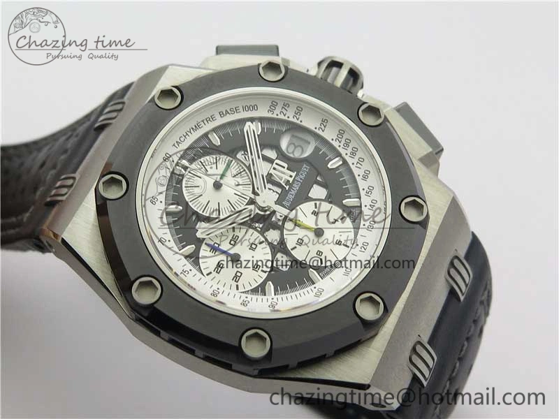 Royal Oak Offshore Ruben Barrichello II JF Best Edition Skeleton Dial on Black Leather Strap A3126 V2