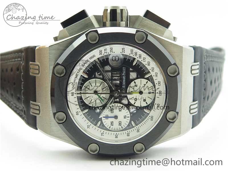 Royal Oak Offshore Ruben Barrichello II JF Best Edition Skeleton Dial on Black Leather Strap A3126 V2