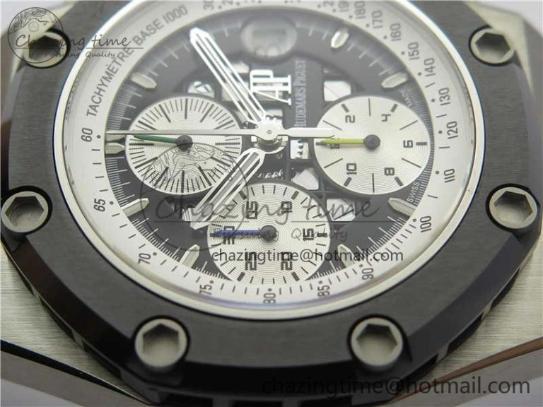 Royal Oak Offshore Ruben Barrichello II JF Best Edition Skeleton Dial on Black Leather Strap A3126 V2