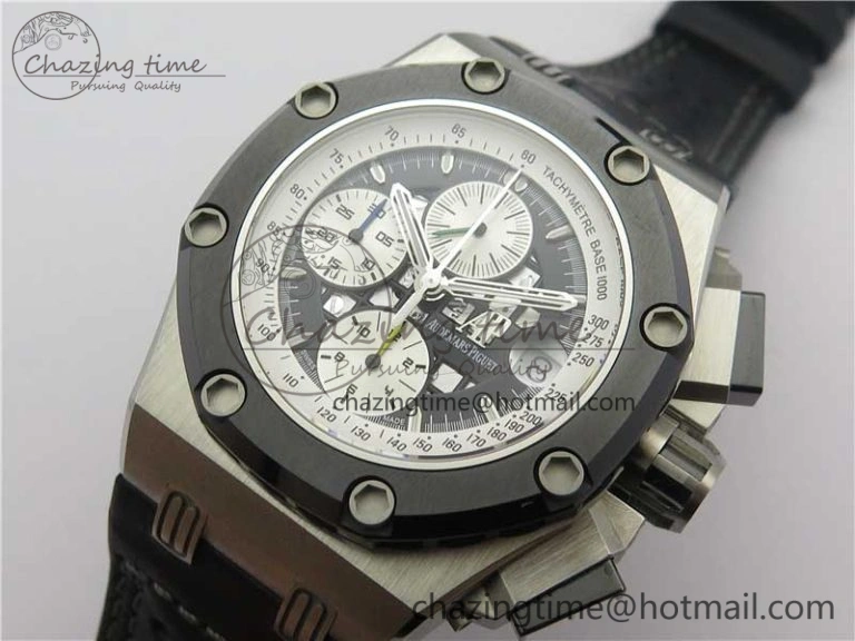 Royal Oak Offshore Ruben Barrichello II JF Best Edition Skeleton Dial on Black Leather Strap A3126 V2