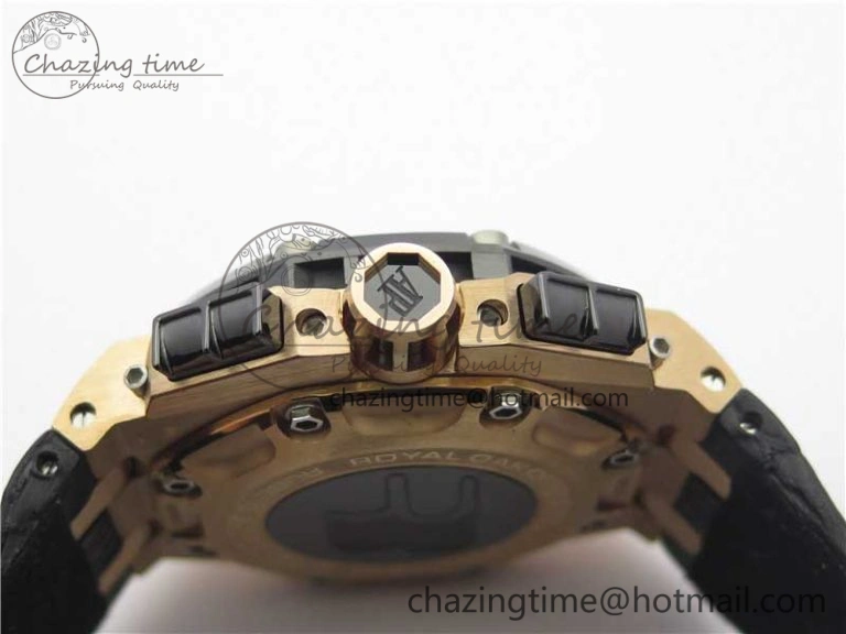 Royal Oak Offshore Ruben Barrichello II RG JF Best Edition Silver Dial on Black Leather Strap A3126 V2