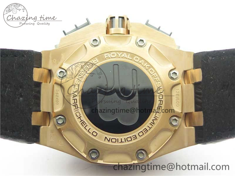 Royal Oak Offshore Ruben Barrichello II RG JF Best Edition Silver Dial on Black Leather Strap A3126 V2
