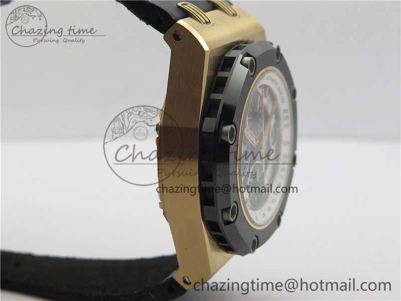 Royal Oak Offshore Ruben Barrichello II RG JF Best Edition Silver Dial on Black Leather Strap A3126 V2