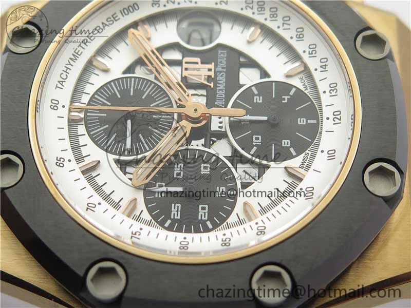 Royal Oak Offshore Ruben Barrichello II RG JF Best Edition Silver Dial on Black Leather Strap A3126 V2