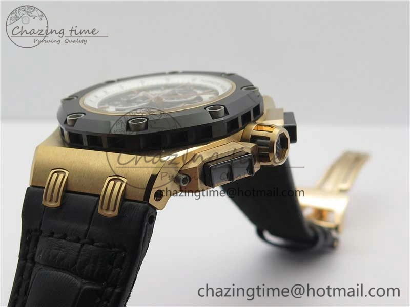 Royal Oak Offshore Ruben Barrichello II RG JF Best Edition Silver Dial on Black Leather Strap A3126 V2